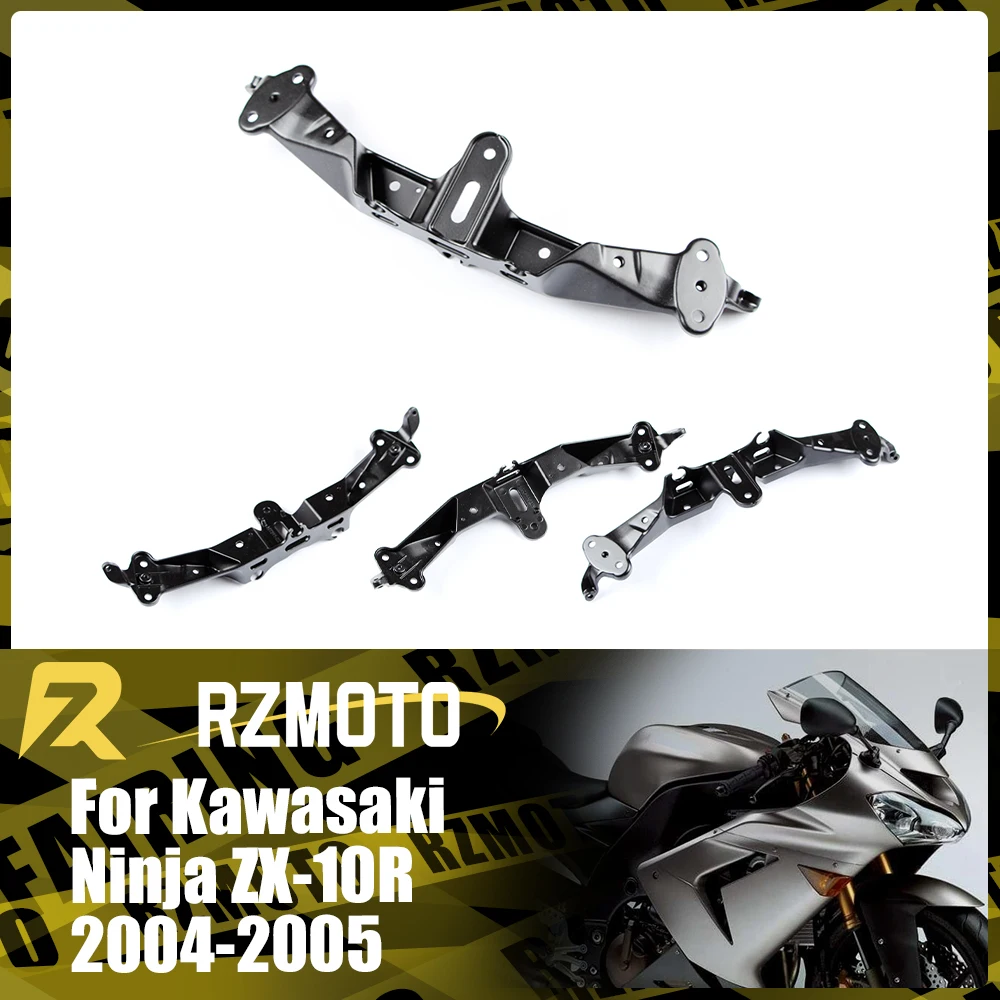 Aluminum Motorcycle Accessories For Kawasaki ZX 10R ZX-10R ZX10R 2004 2005 Headlight Bracket Fairing Stay Support Headlamp