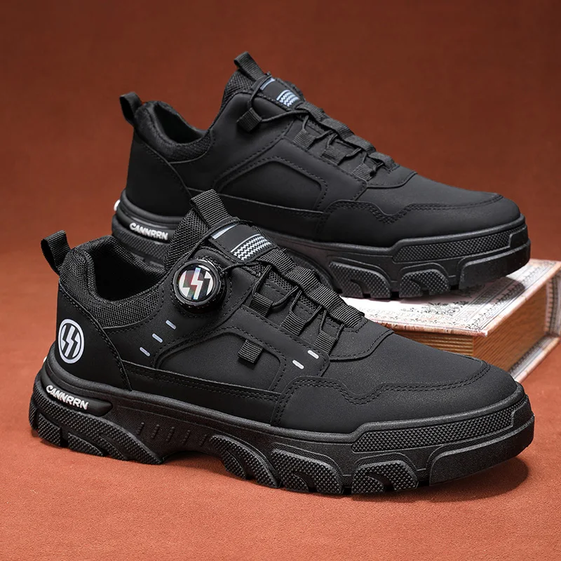 Men Low Top Hiking Shoes Non-slip Sole Wear Resistant Breathable Trekking Sneakers Outdoor Camping Daily Walking Footwear
