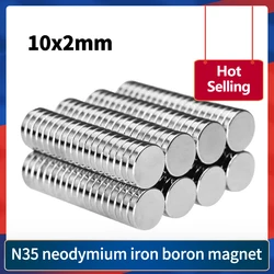 20~300pcs 10x2 mm Round Powerful Magnet Fridge Bulk Sheet Neodymium Disc Magnet 10x2mm Permanent NdFeB Strong Magnets 10*2 mm