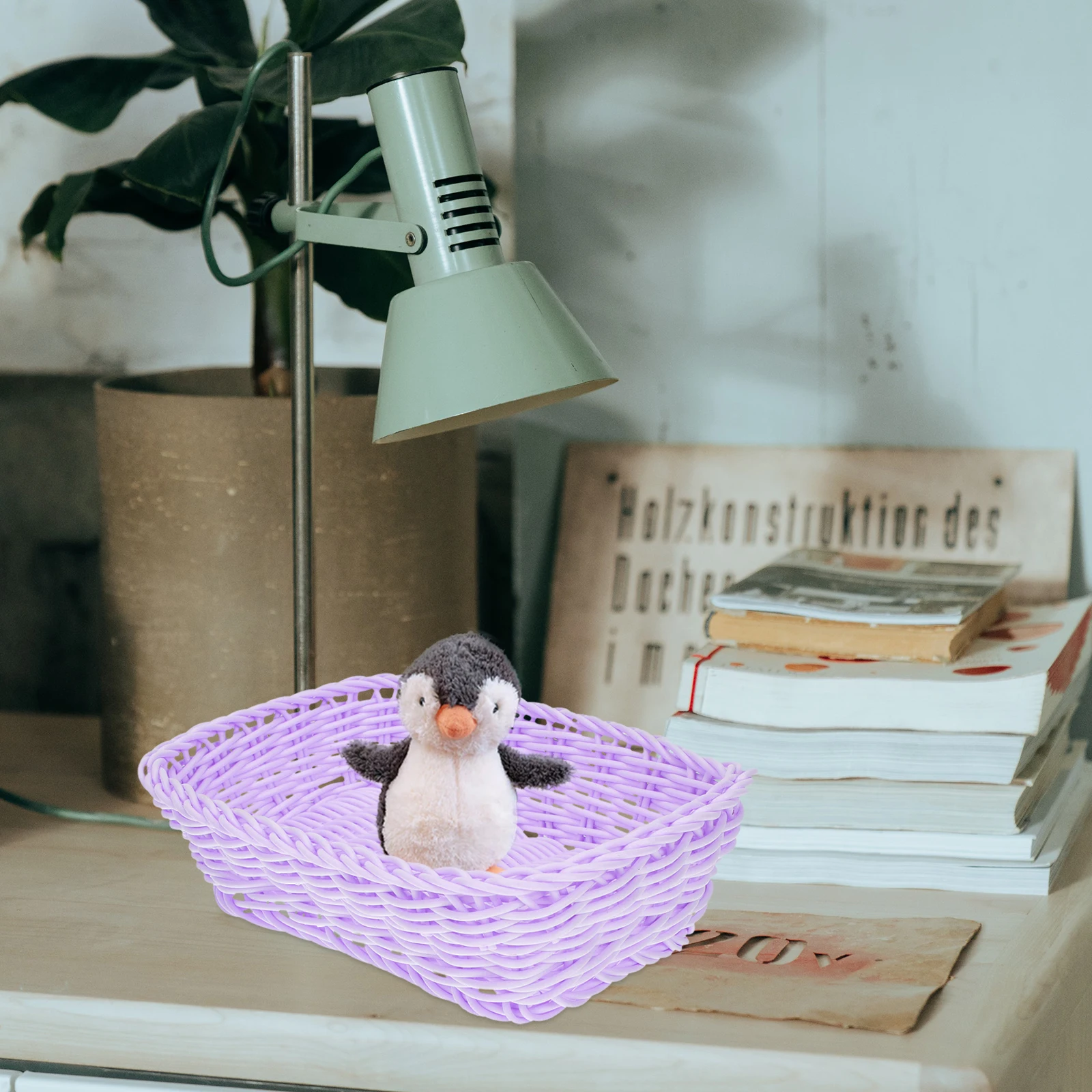 

Woven Storage Basket Macaron Color 3pcs Key Eco Friendly Desktop ganizer Multi Function Sundries Holder for Home Decor