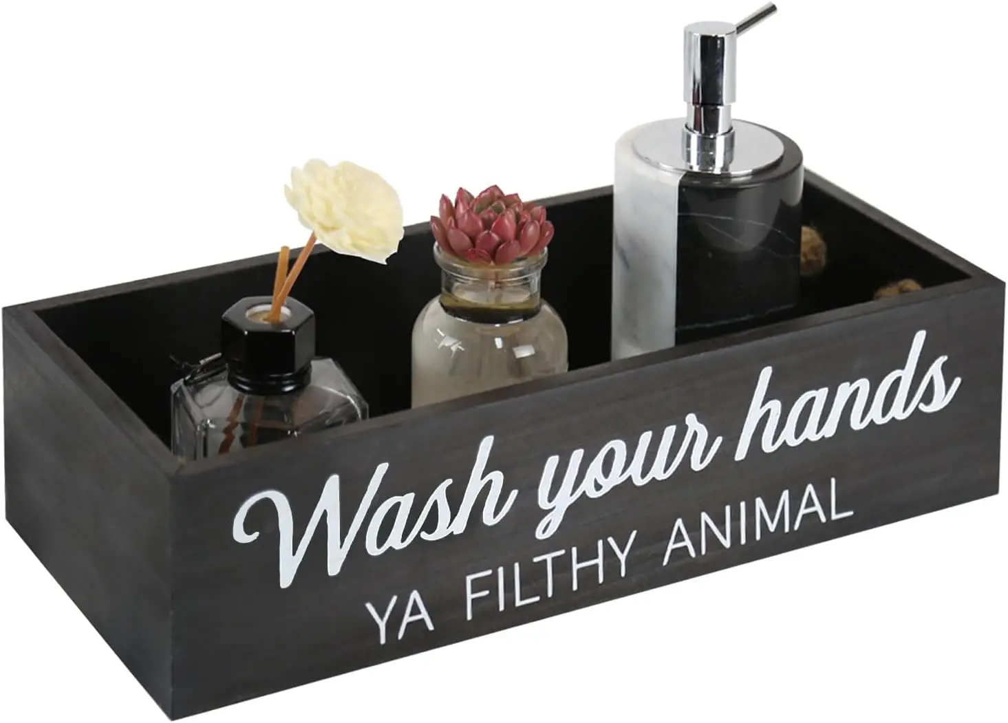 

Farmhouse Bathroom Toilet Paper Basket, 2-Sided Signs, Rustic Decor for Tank Top, Living Room, Kitchen