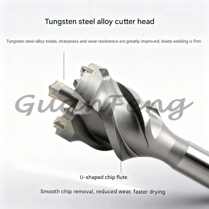 35-80Mm X500mm SDS-Max Tungsten Steel Core Drilling Saw, Maximum Penetrating Wall Bit with Center Bit