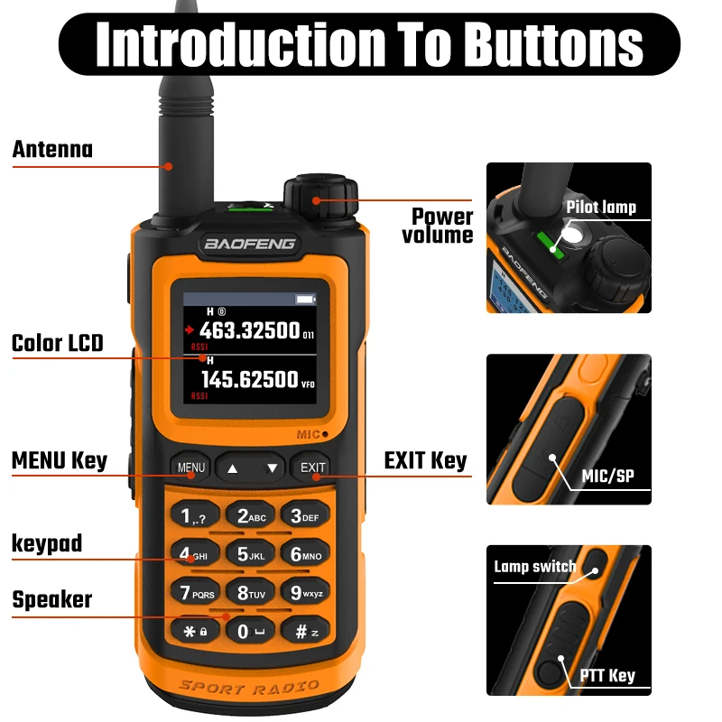 BaoFeng Walkie Talkie UV20 Wireless Copy Frequency Poweful Waterproof Two Way Radio 16KM Long Range UV-5R Ham Radio UV-17 Pro