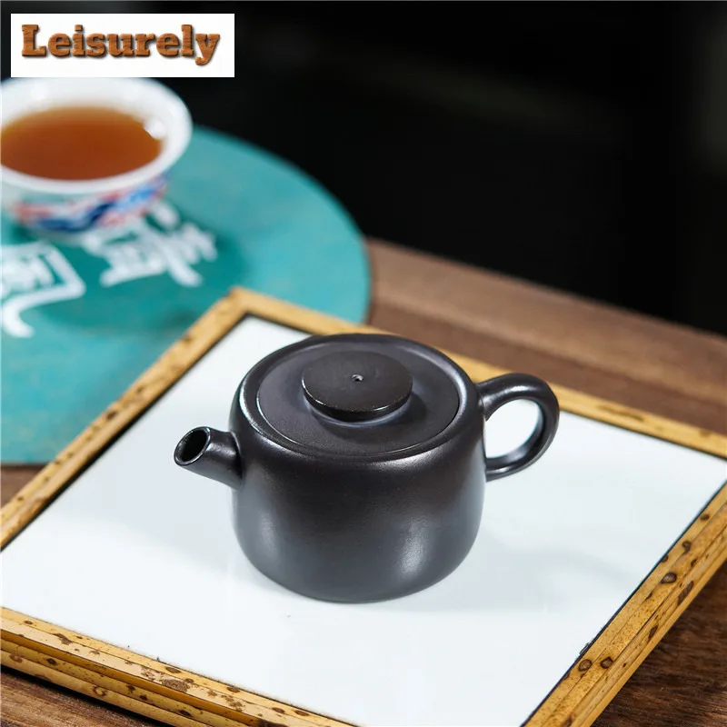 175ml Vintage Yixing Purple Clay Teapots Handmade Pot Raw Ore Stone Yellow Mud Kettle With Strainer Chinese Zisha Tea Set Craft