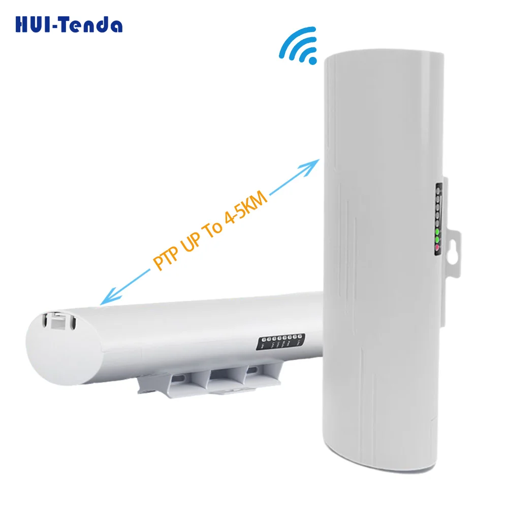 Huitenda 5GHz Wireless Bridge Dual Band WiFi Extender Repeater Router 5km Long Range for Network Coverage Booster Point to Point