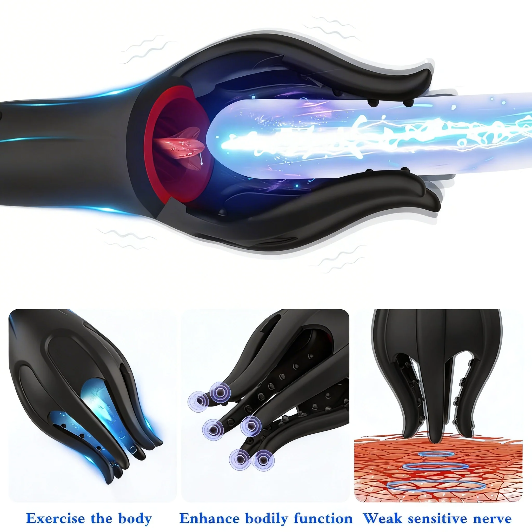 Glans Trainer for Men Powerful Vibrating Penis G Spot Masturbator Soft Fingertip Prolong Endurance Massage Vibrator Erotic Toys view 3