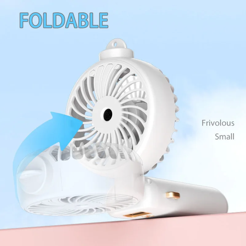 Ventilador de pulverización portátil con pantalla LCD, miniventilador eléctrico inalámbrico, silencioso, recargable, 5 velocidades