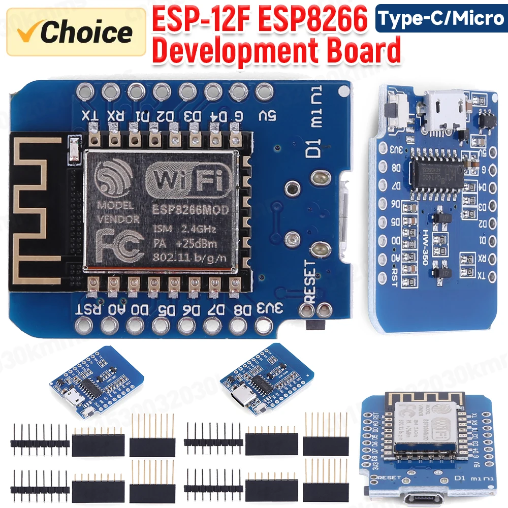 ESP8266 D1 Mini WIFI Development Board ESP-12F CH340G CH340 V2 Usb Wemos D1 Mini Nodemcu Lua Iot Board 3.3V Met Pins