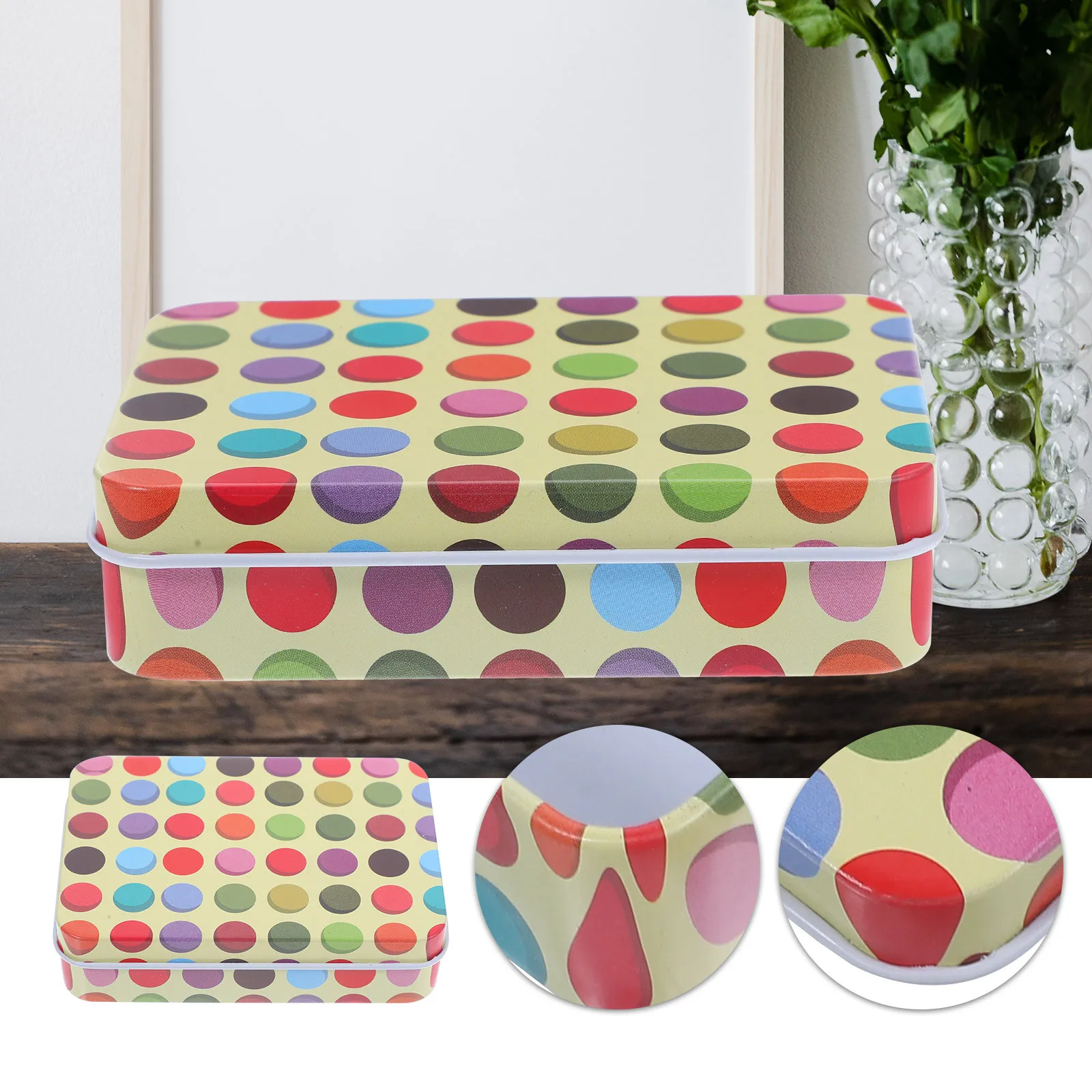 4Pcs Tinplate Game Cards Box Sturdy Metal Storage Organizer Playing Card Holder for Sports Baseball Tarot Trading Cards