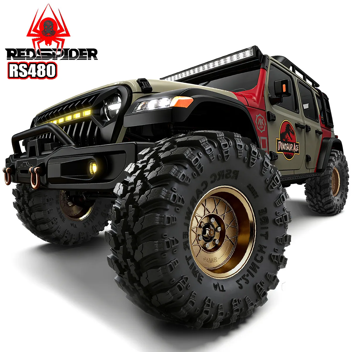 

4PCS 136mm Tyres Wheel Tires 2.2" Rim for 1/8 RC Crawler Car Hyper GO MJX H8P YK4083 CROSSRC Lion RC Car Metal Upgrade OP Parts