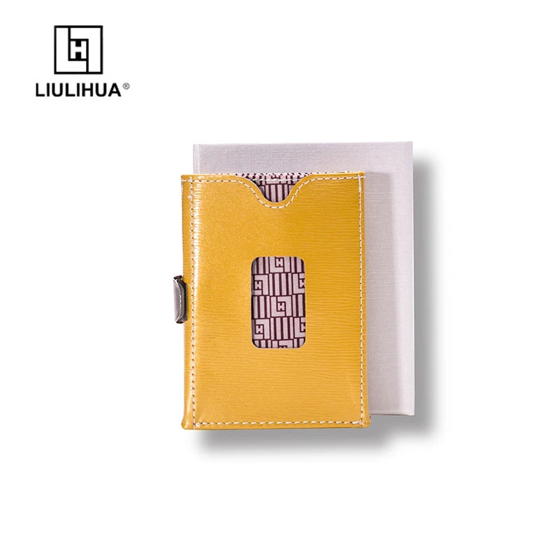 

LLH fashion Mini RFID card bag small wallet Fashion Business Wallet men
