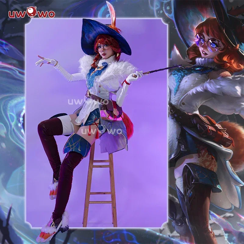 EN STOCK League of Legends/LOL: disfraz de Cosplay Aurora Witch Bunny Champion con cola disfraz de Halloween