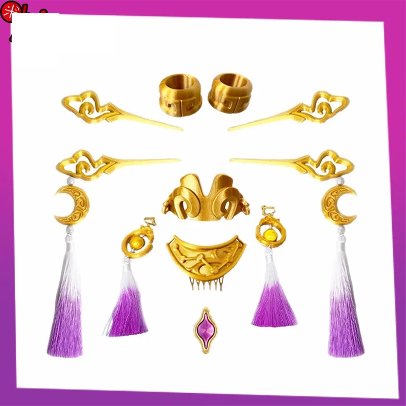 Gra Honkai Star Rail Fu Xuan Cosplay nakrycia głowy szpilka frędzle klips do ucha akcesoria do kolczyków rekwizyty druk 3D