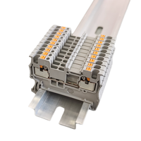 10PCS PT1.5 Screw Free Terminal Block 1.5mm² Wire Quick Push-In Din Rail Terminal Electrical Connector