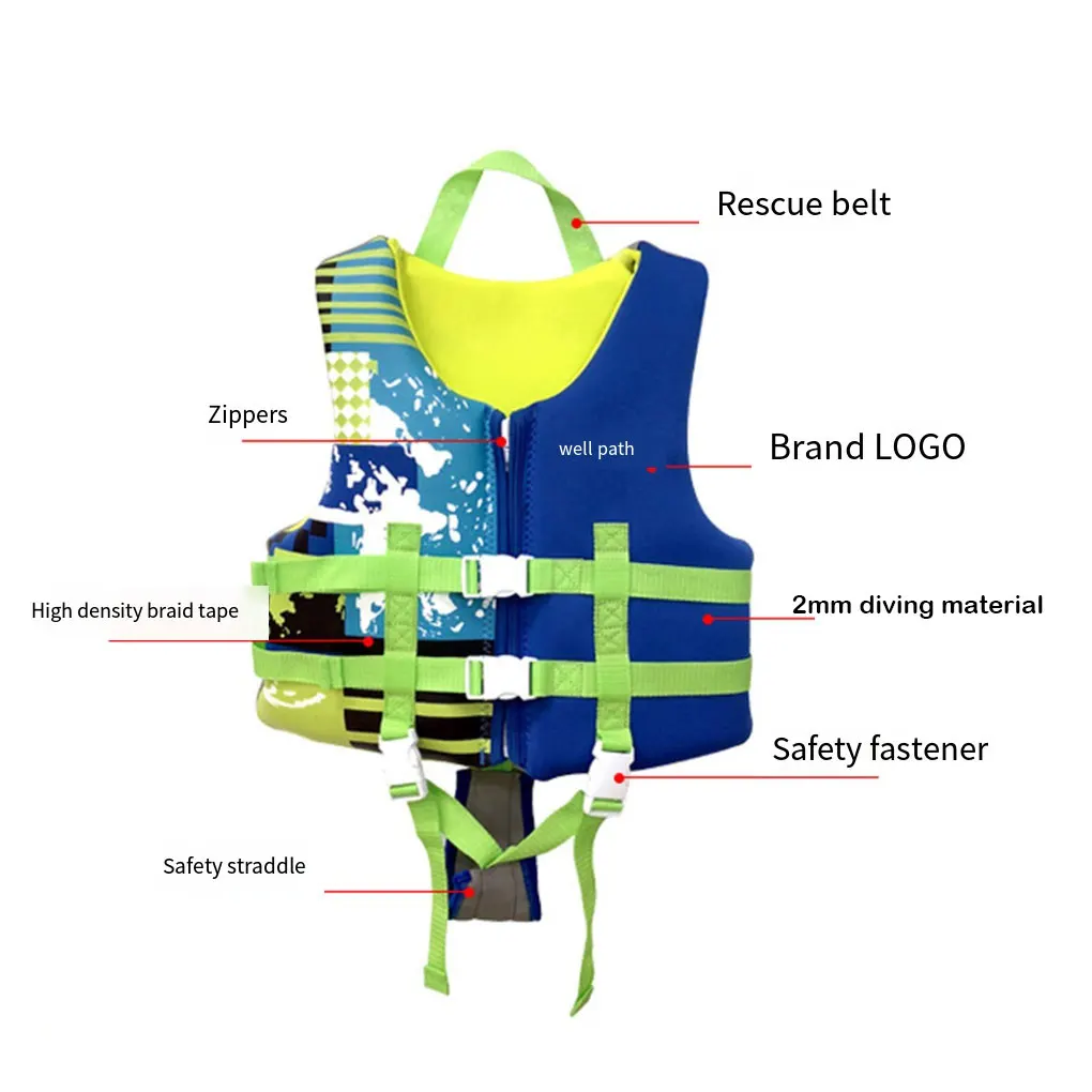 Swim Vest With Safety Standards Prevent Water Accidents Durable Life Jackets For Toddlers 1-3 blue M