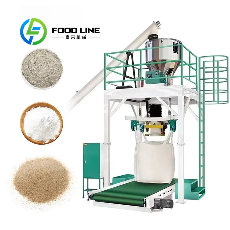 Customize Semi-automatic Jumbo Bag Powder Packing Machine For Bulk Powder Materials, Big Bag Ton Bag Packaging Equipment