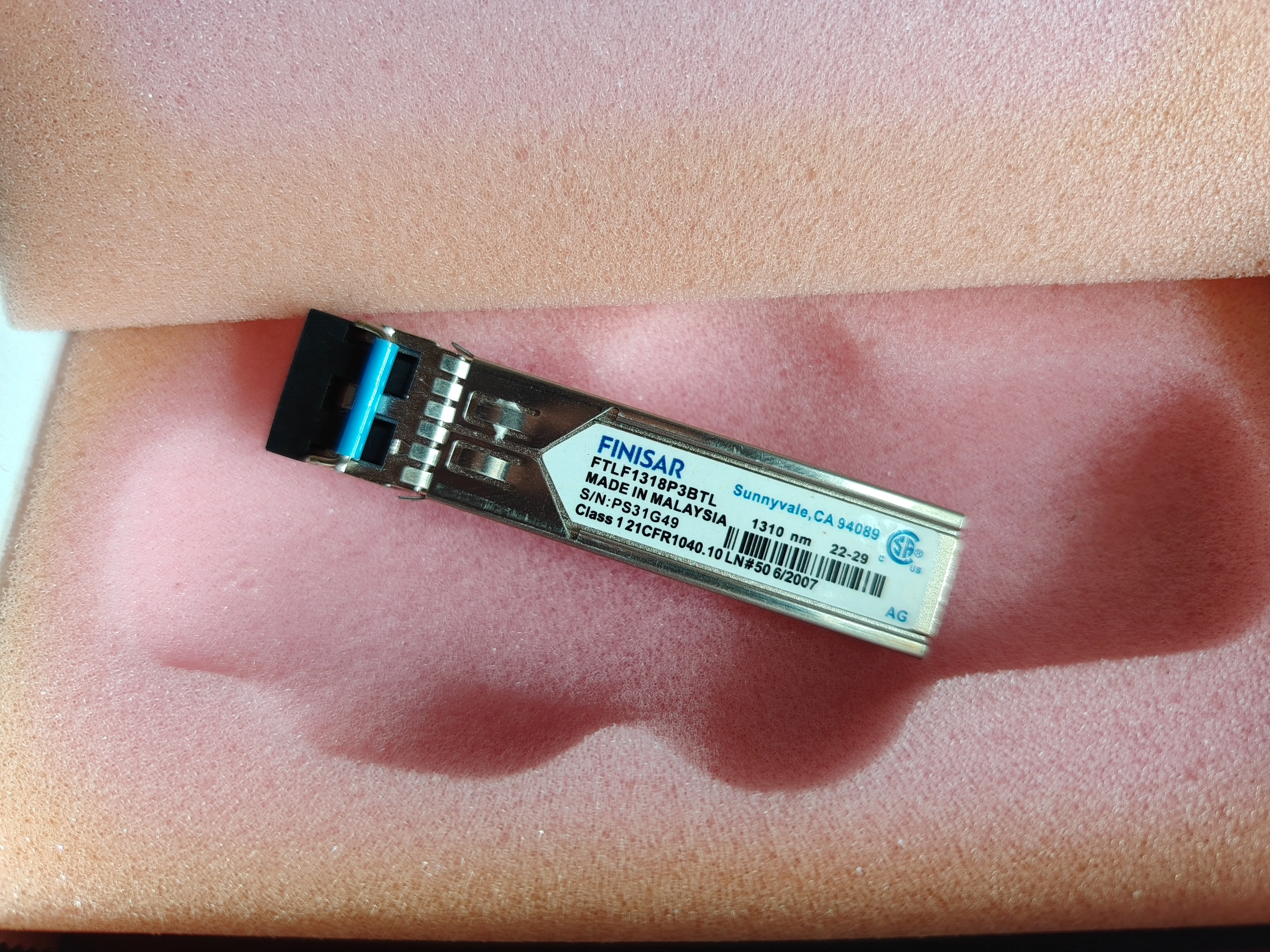 

Finisar SFP 1.25GB Transceiver Gigabit SFP 1.25g 10km 1310nm Optical Fiber FTLF1318P3BTL