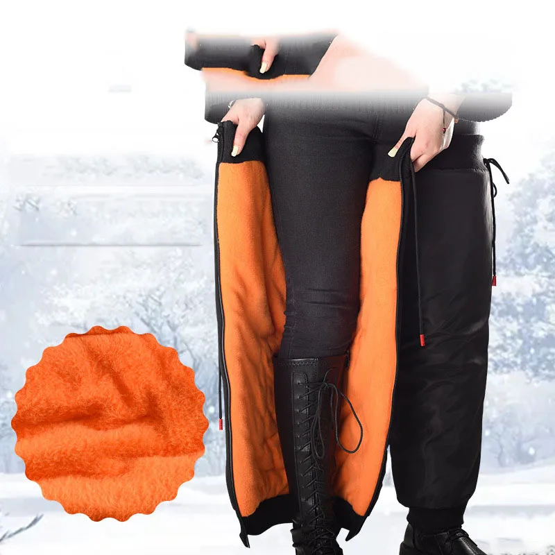 60Cm 70Cm Winter Motorcycle Warm Knee Pads Waterproof Fleece Windshield Quilt Reflective Leg Cover Cycling Leg Warmer