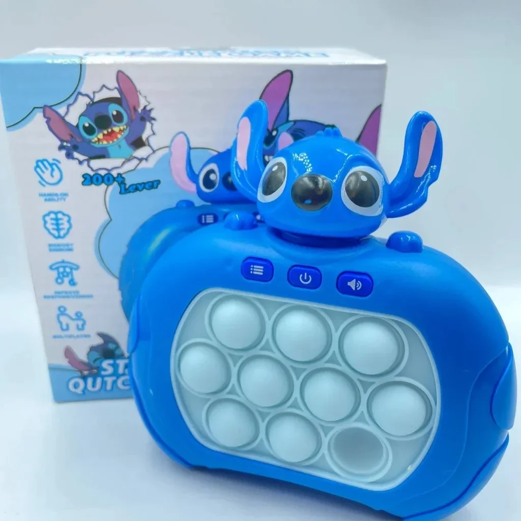 New Stitch Quick Push Game Pop Up Stitch Fidget Bubble Electronic Pop it Pro Game Light AntiStress Toys For Adult Kids Gift With