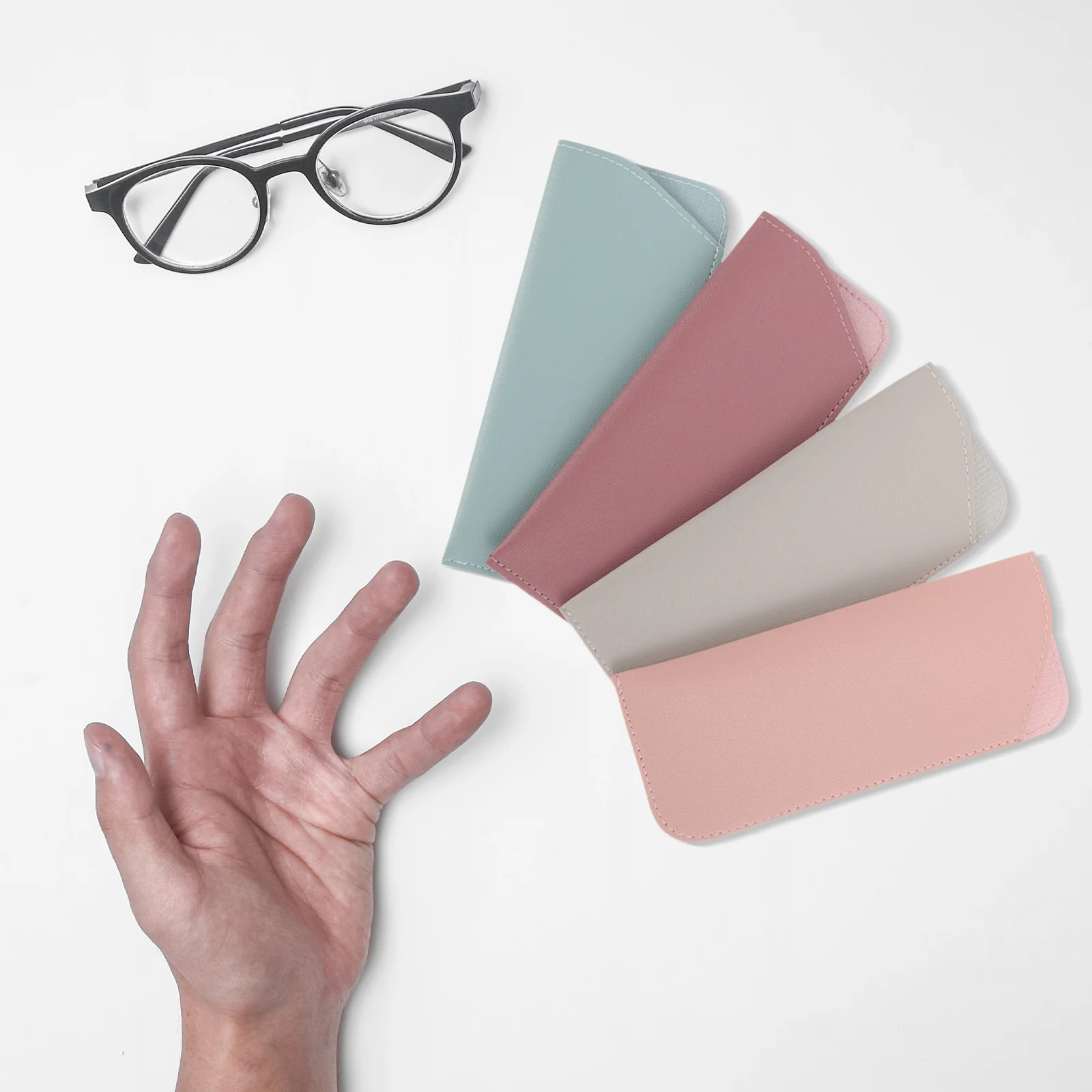 

4Pcs Glasses Sleeve Soft Small Sunglass Case Protective Storage Bag Lightweight Scratch Proof Glasses Case Soft