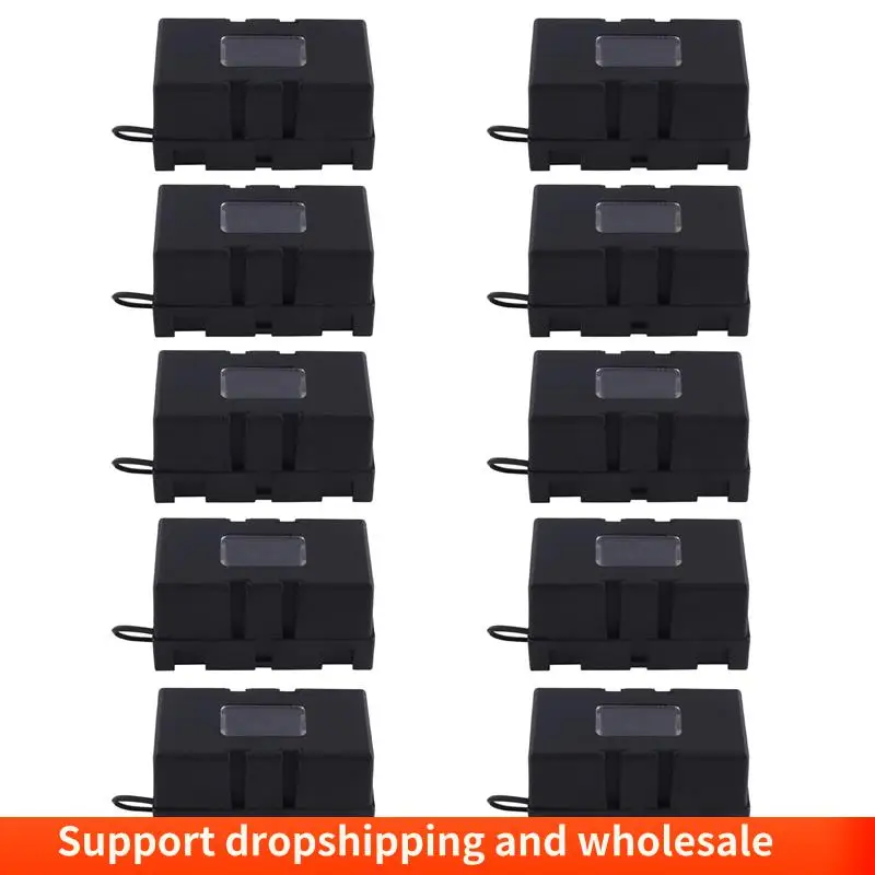 AA86 10Pcs ANS-H Type Fuse Holder ANS-8 Safety Plate Base Car Automotive Fuse Box Black