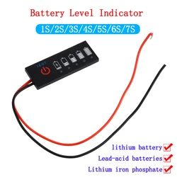 Battery Level Indicator 18650 Lipo Lithium Capacity Tester Meter 1S 2S 3S 4S 5S 6S 3.7V-25.2V Module Lithium Battery Display DIY