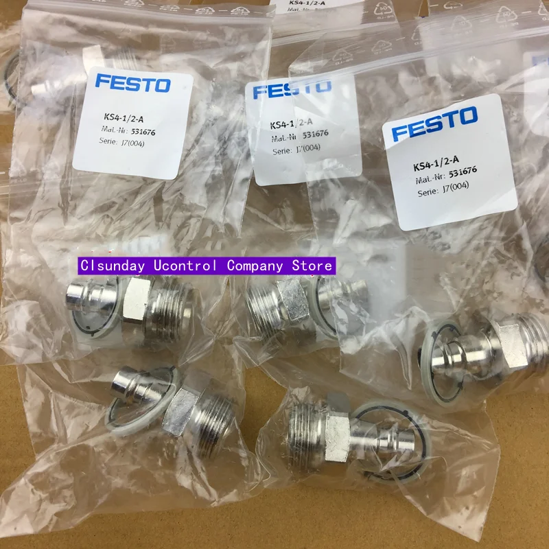 5pcs New original FESTO Fast Plug KS4-1/2-A 531676