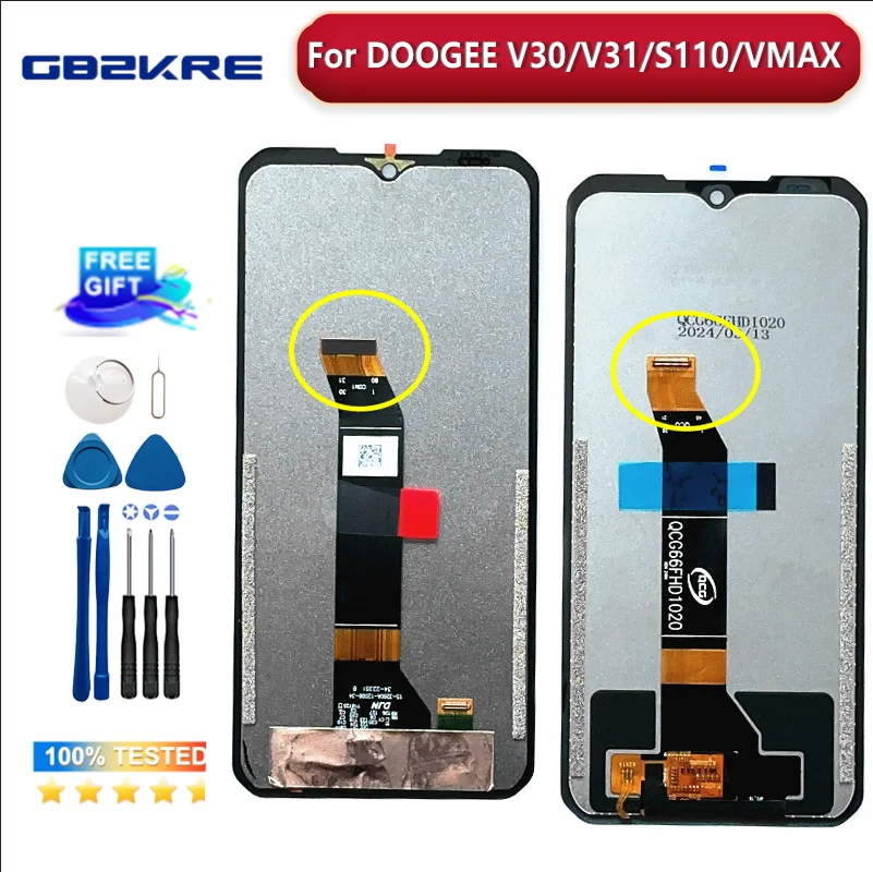 Nowy oryginalny ekran dotykowy wyświetlacz LCD dla DOOGEE V30 V30T V30Pro V31GT S120 S100 Pro S110GT VMax E PF10 S108 DF10 sokół 40 DF20