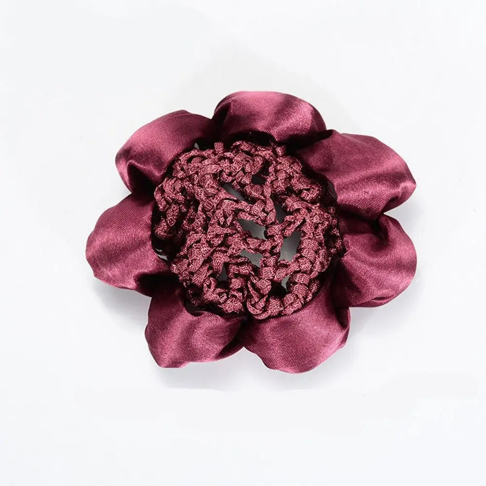 Lazo elástico para el cabello para mujeres y niñas, accesorios para el cabello, cubierta de empuñaduras de Hotel de baile, Red de redecilla de moño