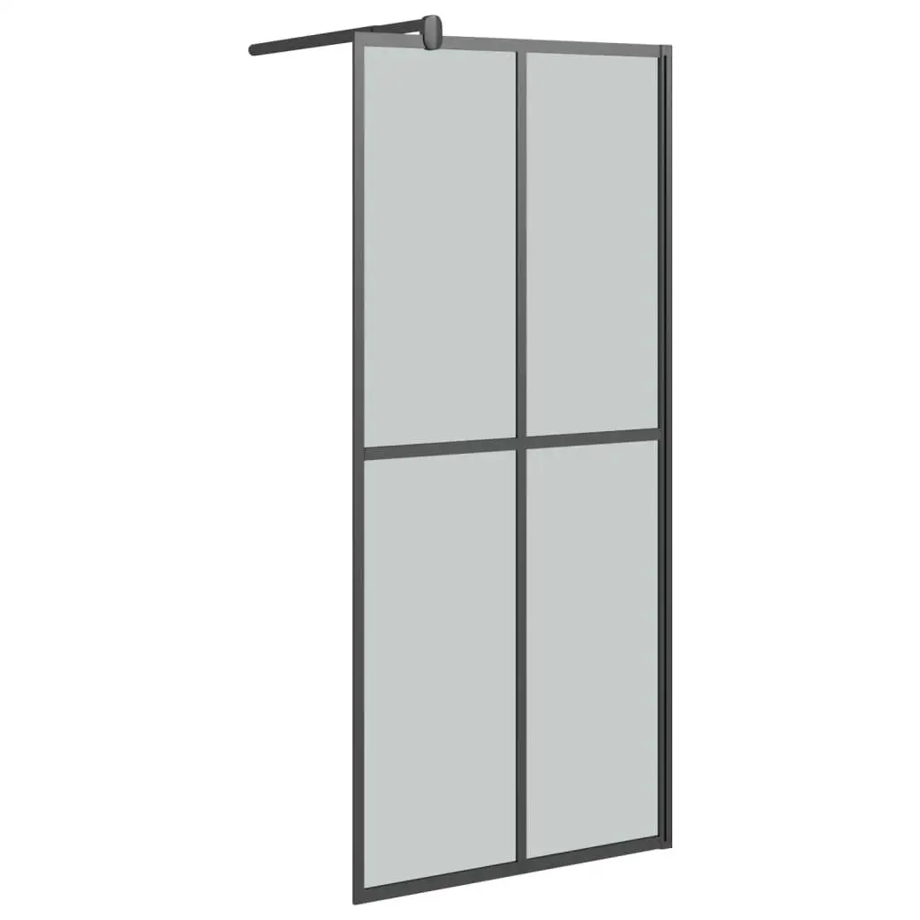 31.5x76.8 Dark Tempered Glass Walk-In Shower Screen - Modern Bathroom Upgrade