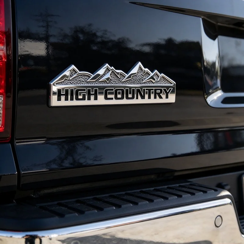 Car hood fender trunk rear decal emblem sticker for SUV off-road high country snow mountain emblem