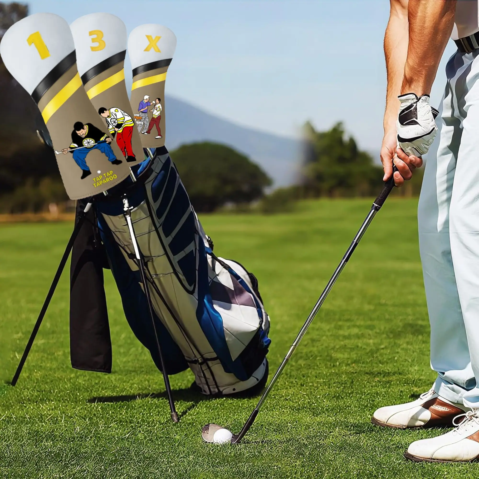 Grappige Happy Gilmore Golf Club hoes voor Drivers Fairway Woods Hybrid Rescue en Mallet Blade Putter Grappige golfclubhoes