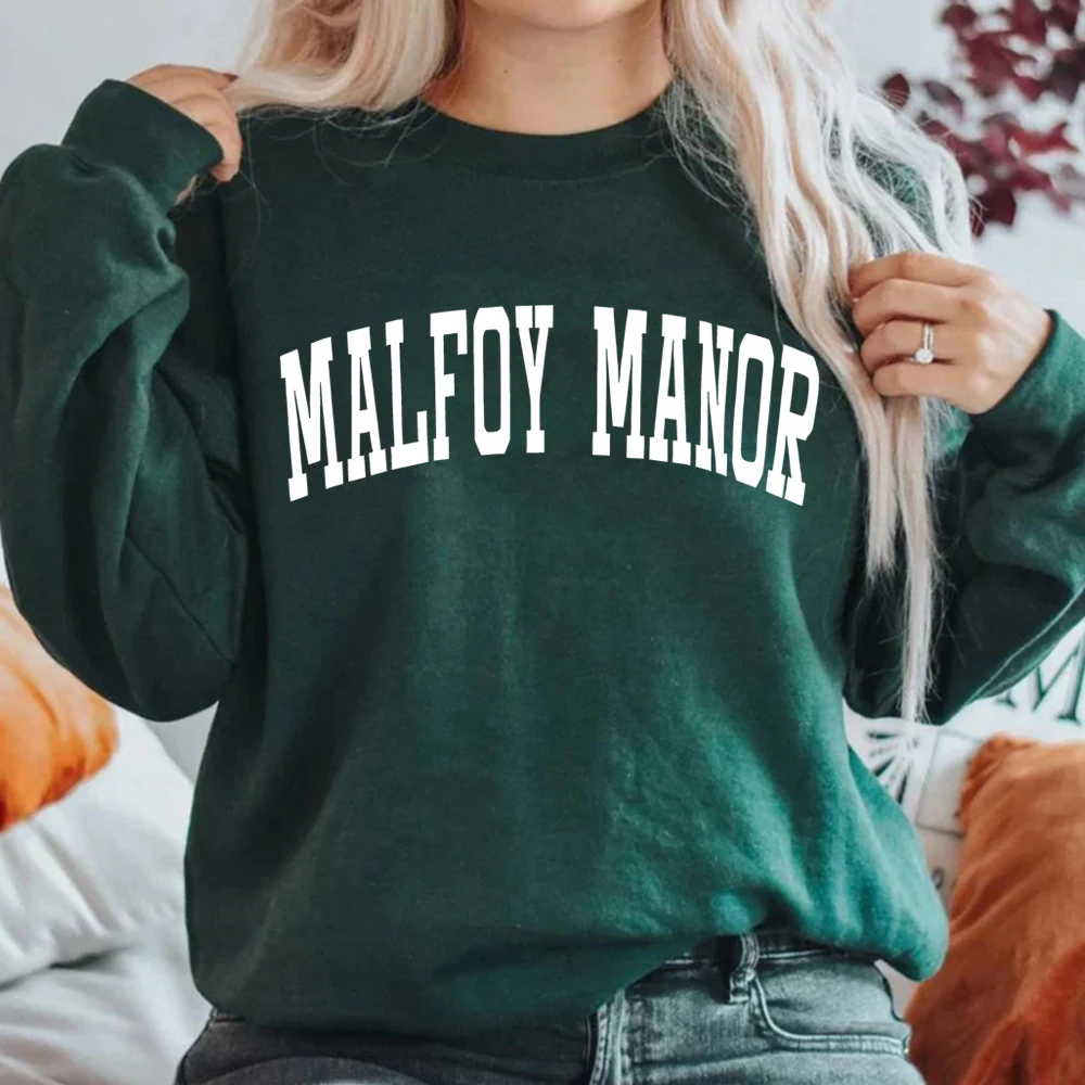 

Malfoy Manor Collegiate (Arch) Sweatshirt Dramione Fanfiction Manacled Inspired Pullover Dark Academia Wizard Retro Sweatshirts