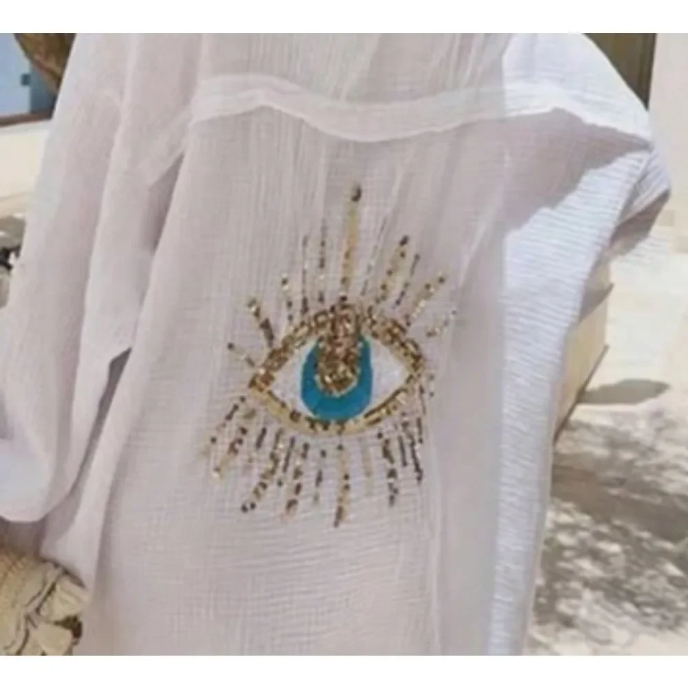 حجم كبير 1XL-5XL كل موسم المرأة موضة طويلة الأكمام التلبيب منقوشة قميص طويل الأكمام قميص المرأة عادية التلبيب قميص