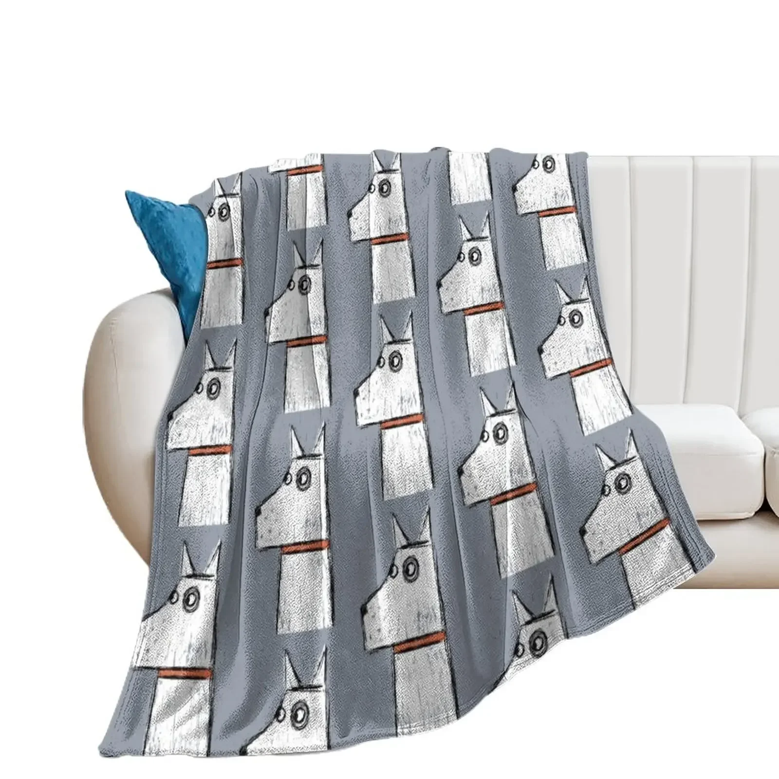 

Arthur White Dog Throw Blanket Sofas Vintage Single Blankets