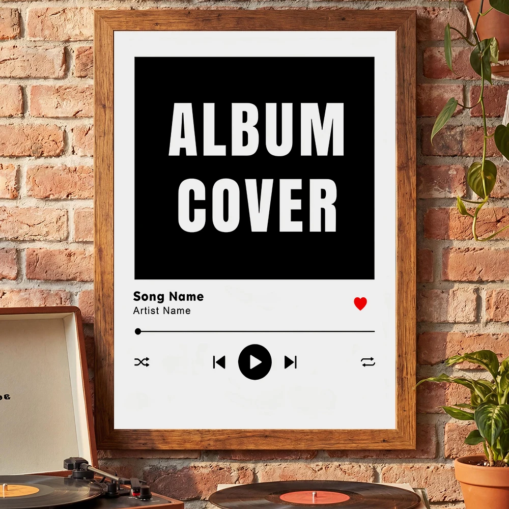 Personalized Song Poster Music Wall Art Album Cover Print Music Poster Choose Any Song Album Art  Custom Unique Ideal Gifts