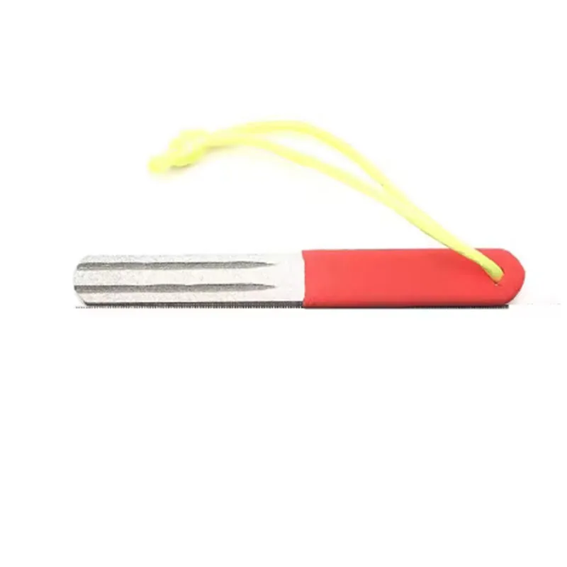 1-3Pcs Mini Diamond Sharpening Tool Double Side Hook Hone Fishing Hook File Line Stripper Knife Sharpener  Fishing Accessory