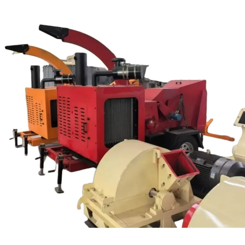 Powered Wood Chipper Machine Mobile Branch Crusher Shredder for Orchard Farm Garden Forestry Maintenance