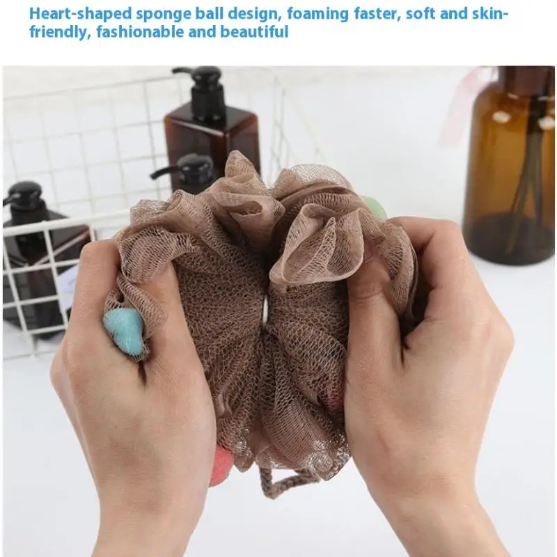 Weiche Bad Peeling Bad Ball Körper Sauber Bad Puff Bad Lieferungen Blume Form Schrubben Blase Dusche Mesh Schwamm Zurück Pinsel