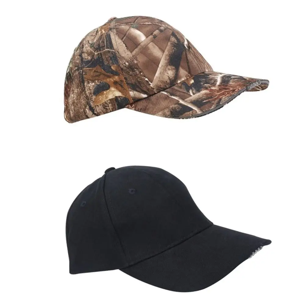 

Прочная легкая светодиодная бейсболка из хлопка Snapback со светодиодной подсветкой, регулируемая шапка с подсветкой, походное освещение