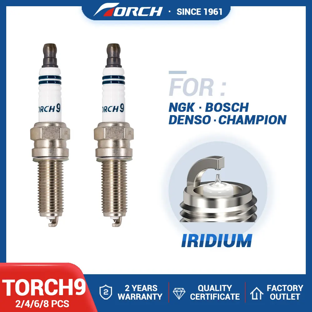 2-8PCS Iridium Candles TORCH9 Replace for ILKR8R8 F4J16-3707010 Champion RER6WYPB CHANGAN H15T002-0700 3707010-B07 CS75 PLUS