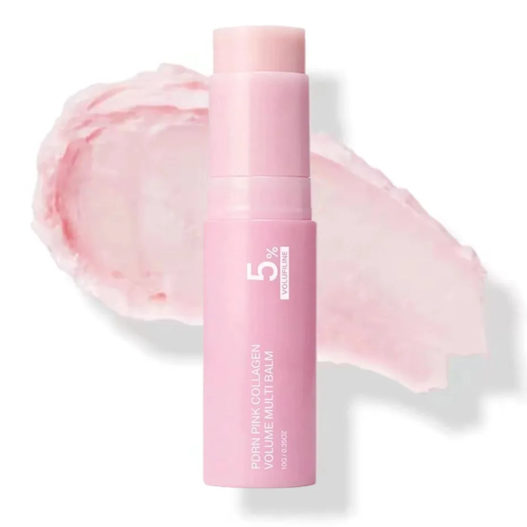 PDRN Pink Collagen Volume Multi Balm Stick Collagen Peptide Balm for Under-Eyes, Neck, Forehead, Smile Lines, Radiance Care