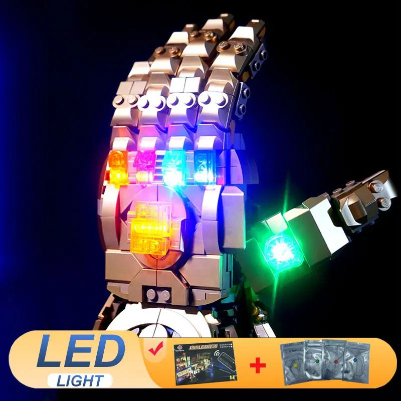 LED Light Kit For LEGO 76191 Infinity Gauntle Lamp DIY Toys Christmas Gift (Not Include Building Blocks Bricks Kits Sets Model)