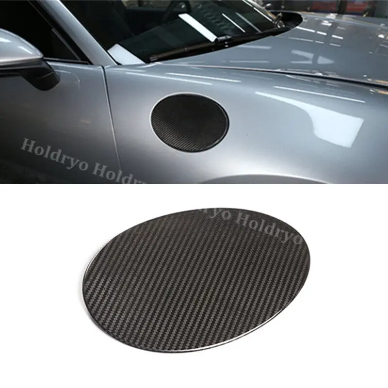 

For Porsche 911 Dry Carbon Fiber Fuel Oil Tank Cap Cover Exterior Trim 2019+