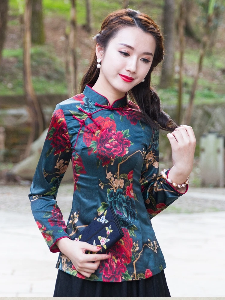 nouveau-haut-ameliore-pour-femme-style-tang-haut-de-gamme-tendance-retro-printemps-automne-melange-polyester-spandex