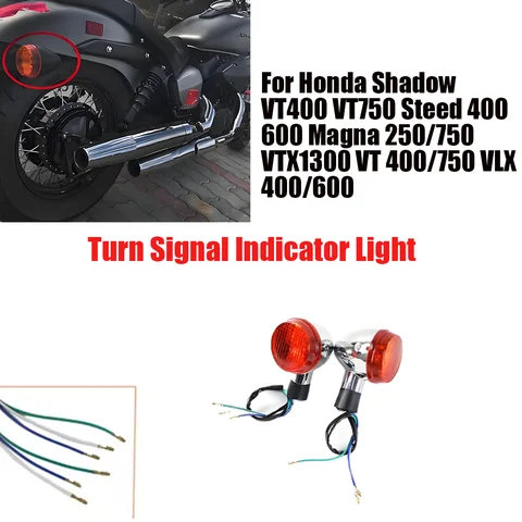 For Honda Shadow VT400 VT750 Steed 400 600 Magna 250/750 VTX1300 VT 400/750 VLX 400/600 Front Turn Signal Light Indicator