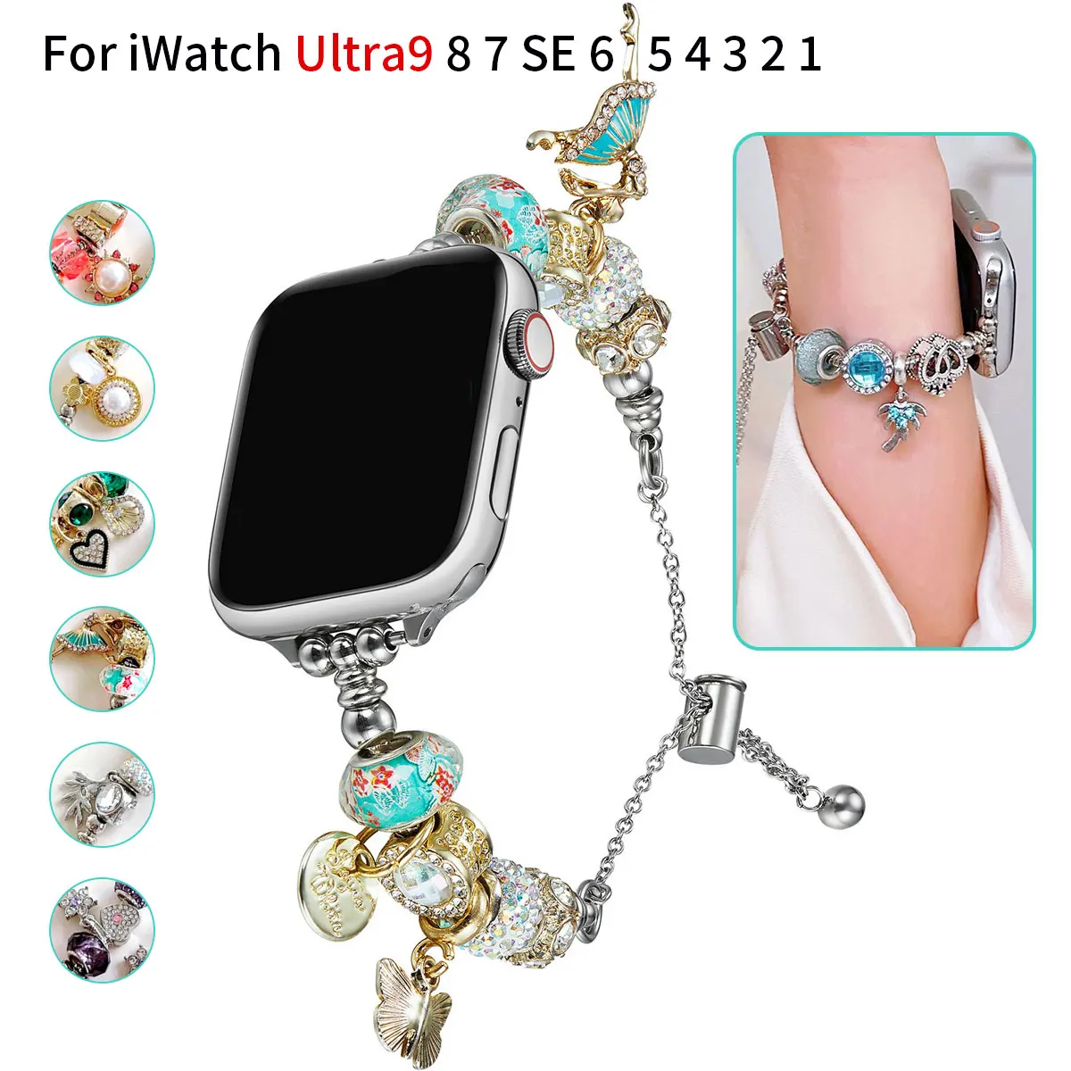 Sunflower Ballet Girl Bracelet Strap for Apple Watch Model 49-38mm Love Star for iwatch Series ultra 8/7/9/6-1SE strap