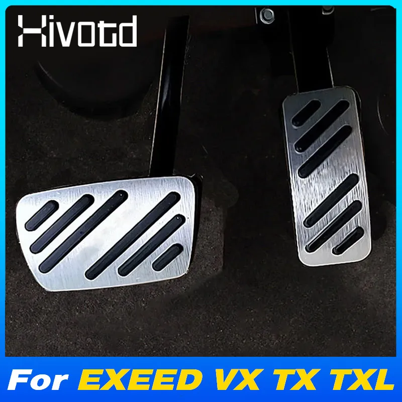 Car Accelerator Oil Footrest Pedal Cover Aluminum Alloy Decoration For Chery EXEED VX TX TXL 2018-2023 Interiorn Accessories