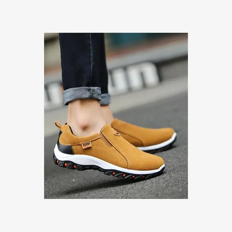 

Большой размер 49, уличная повседневная мужская обувь без шнуровки с круглым носком и бархатной поверхностью, весенний сезон