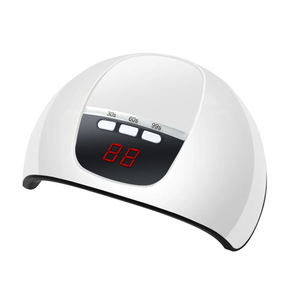 Miroir de séchage d'ongles LED Uv 54W en 30 à 60 secondes, Portable pour Salon de maison, lampe pour ongles en acrylique